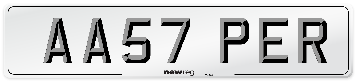 AA57 PER Number Plate from New Reg